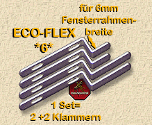 die Klammern für 6mm Fensterrahmenstärke...ALU, HOLZ, Kunststoff-Fenster