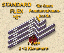 STANDARD-FLEX für 6 mm Fensterrahmen